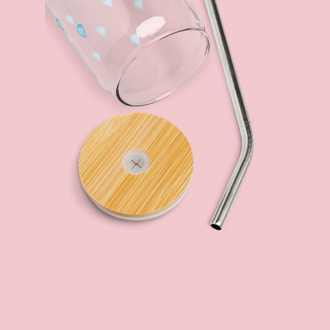 Manifestation Can Glass – Water Cup for Affirmation & Positivity Reminder | Mindful Gift for Women – “Water absorbs energy speak Love into it”